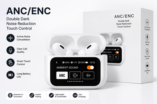 Air A9 Pro Digital Display Case Airpods / ANC/ENC Touch Screen Wireless Earbuds