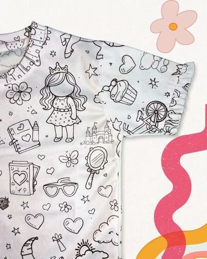Washable Coloring T-Shirt for Kids π¨ Color β Wash β Reuse Again!