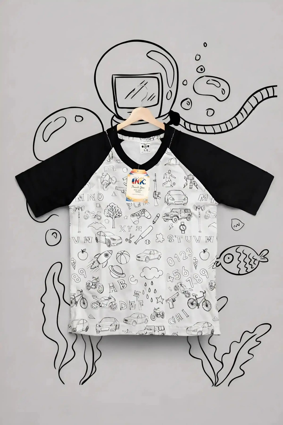 Washable Coloring T-Shirt for Kids π¨ Color β Wash β Reuse Again!